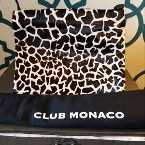 Club Monaco animal print clutch